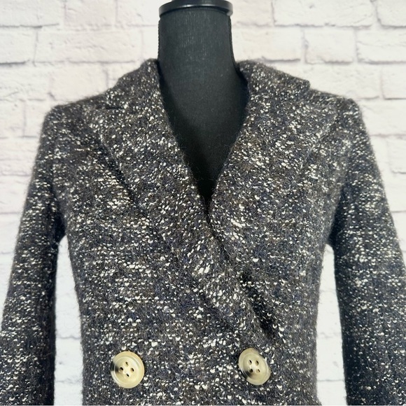 Isabel Marant Etoile Overton Boucle Alpaca Wool Double Breasted Coat Gray XS - Picture 8 of 16